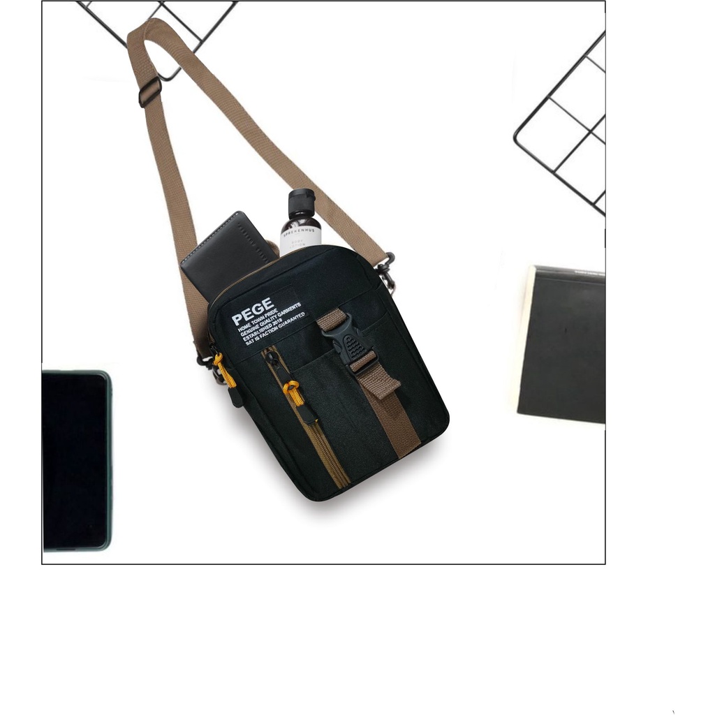 Tas Selempang Bahu Pria PEGE Slempang Kasual Keren - PG 8919
