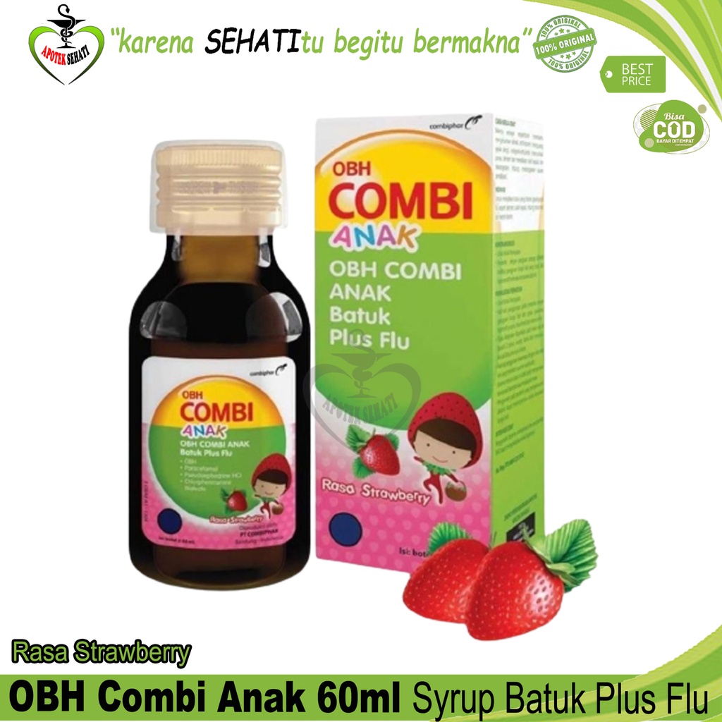 OBH Combi Anak 60ml Obat Batuk Plus Flu Pilek 4 Variasi Rasa