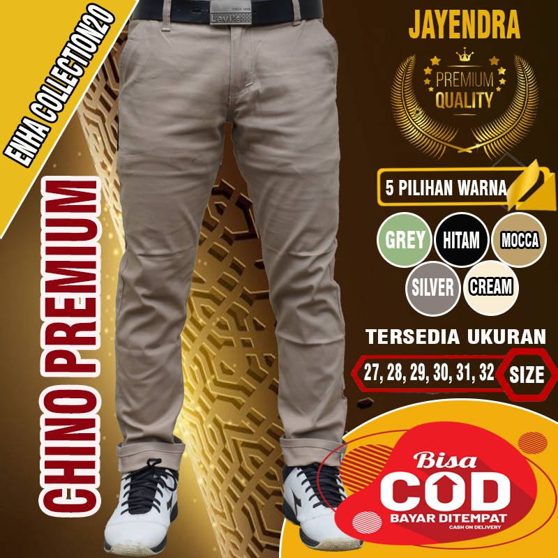 Long Pants Premium Chino Mocca / Celana Chinos Erigo Apparel Pria Termurah