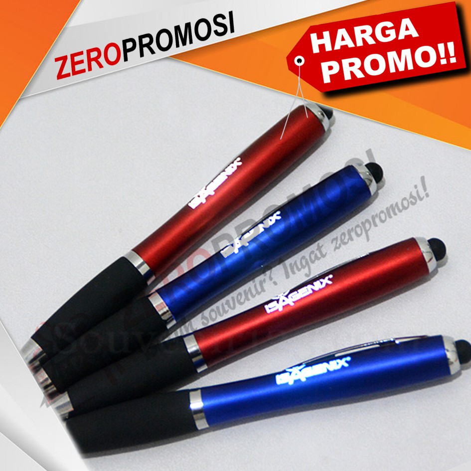 

Souvenir Pulpen Stylus 3in1 dengan Lampu pada cetakan logo