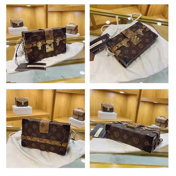 BJ15306 - COFFEE/WHITE - TAS PESTA CLUTCH SLEMPANG MODIS ELEGAN BOX KUNCI KOTAK TAS WANITA FASHION IMPORT TERMURAH TERLARIS TERBARU BAGSTORE JAKARTA TAS BATAM ELJ5306 CR7368 JT4650 ZC5570 BQ3475 CR7843