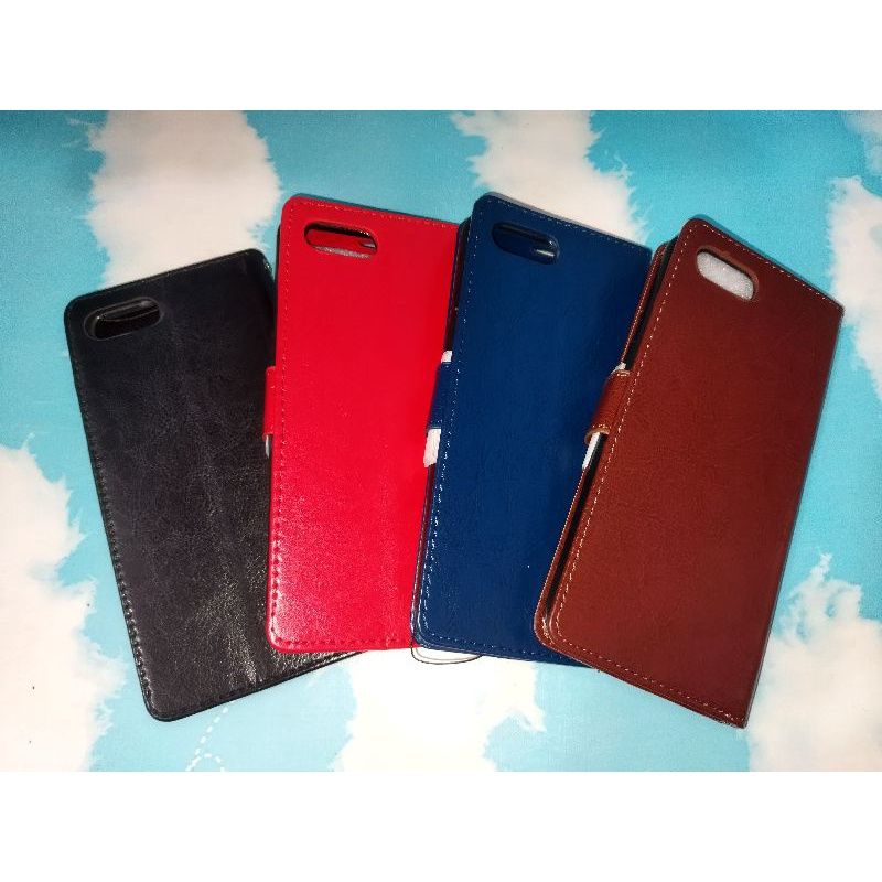 (HM) -OPPO A3S/REALME C1 Flip case buka tutup kesing hp casing flip case leather wallet