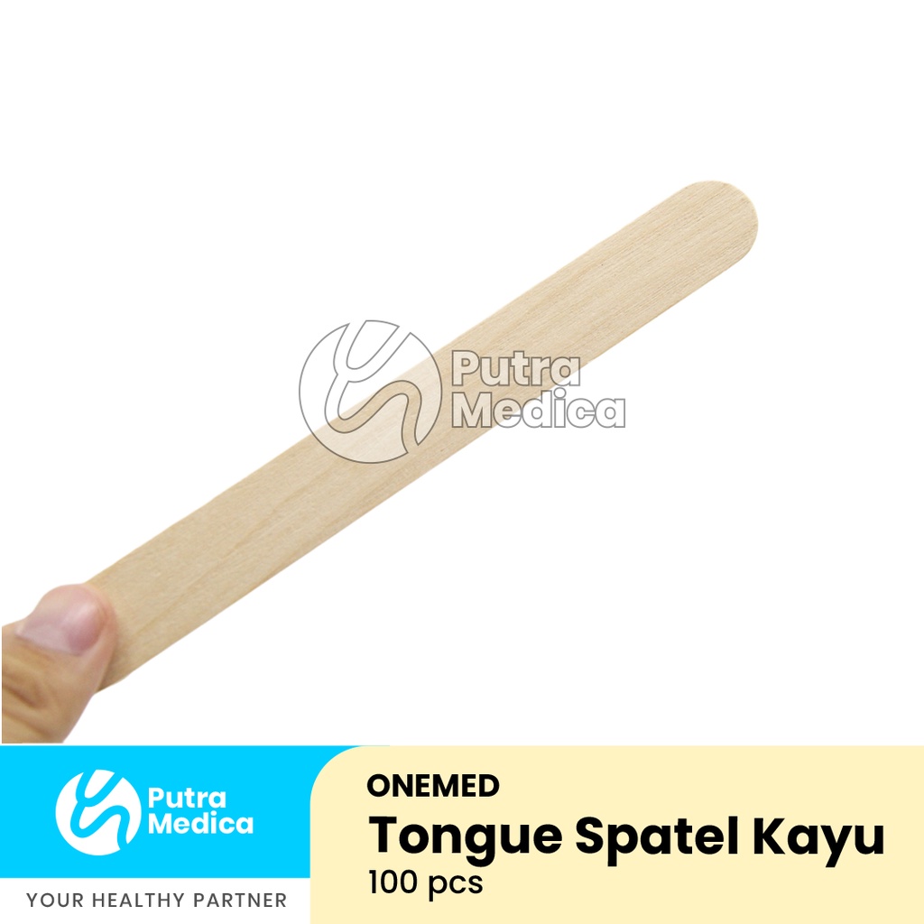 Onemed Tong Spatel Kayu - isi 100pcs / Sudip Lidah / Tongue Depressor