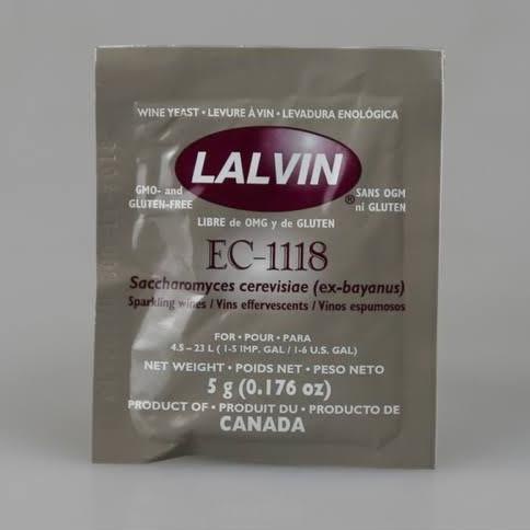 

wine yeast Lalvin EC-1118 5gr TERLENGKAP Kode 1171