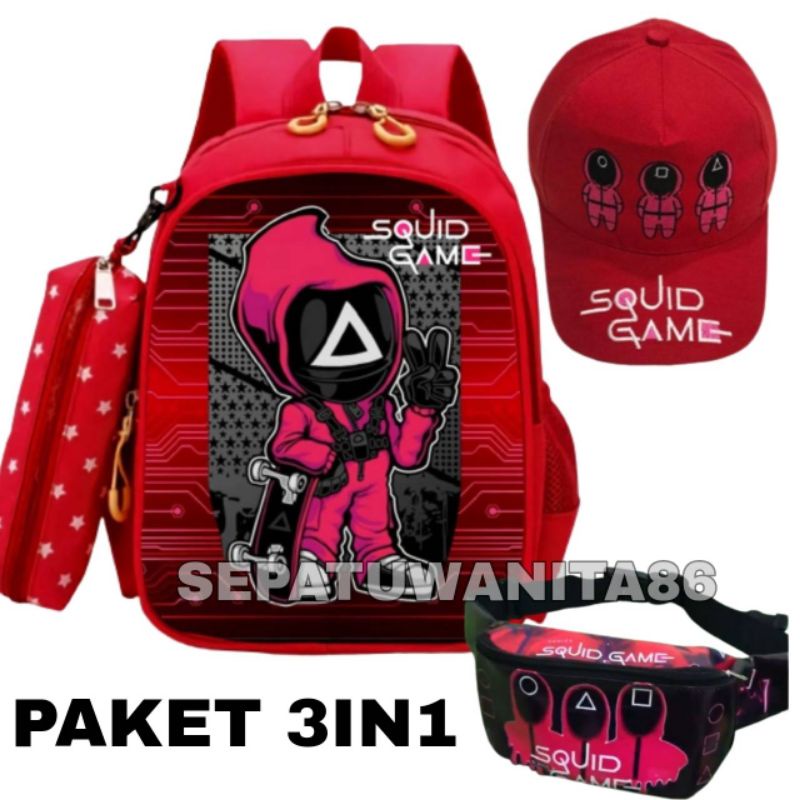 TERMURAH TAS RANSEL ANAK SQUIDGAME / RANSEL ANAK COWO SEKOLAH SQUID GAME / TAS SEKOLAH ANAK / TAS SEKOLAH SD SMP SMA / TAS RANSEL TERBARU 2021 / TAS SEKOLAH ANAK LALI-LALI/ TAS ANAK PRIA / TAS ANAK MURAH / TAS ANAK