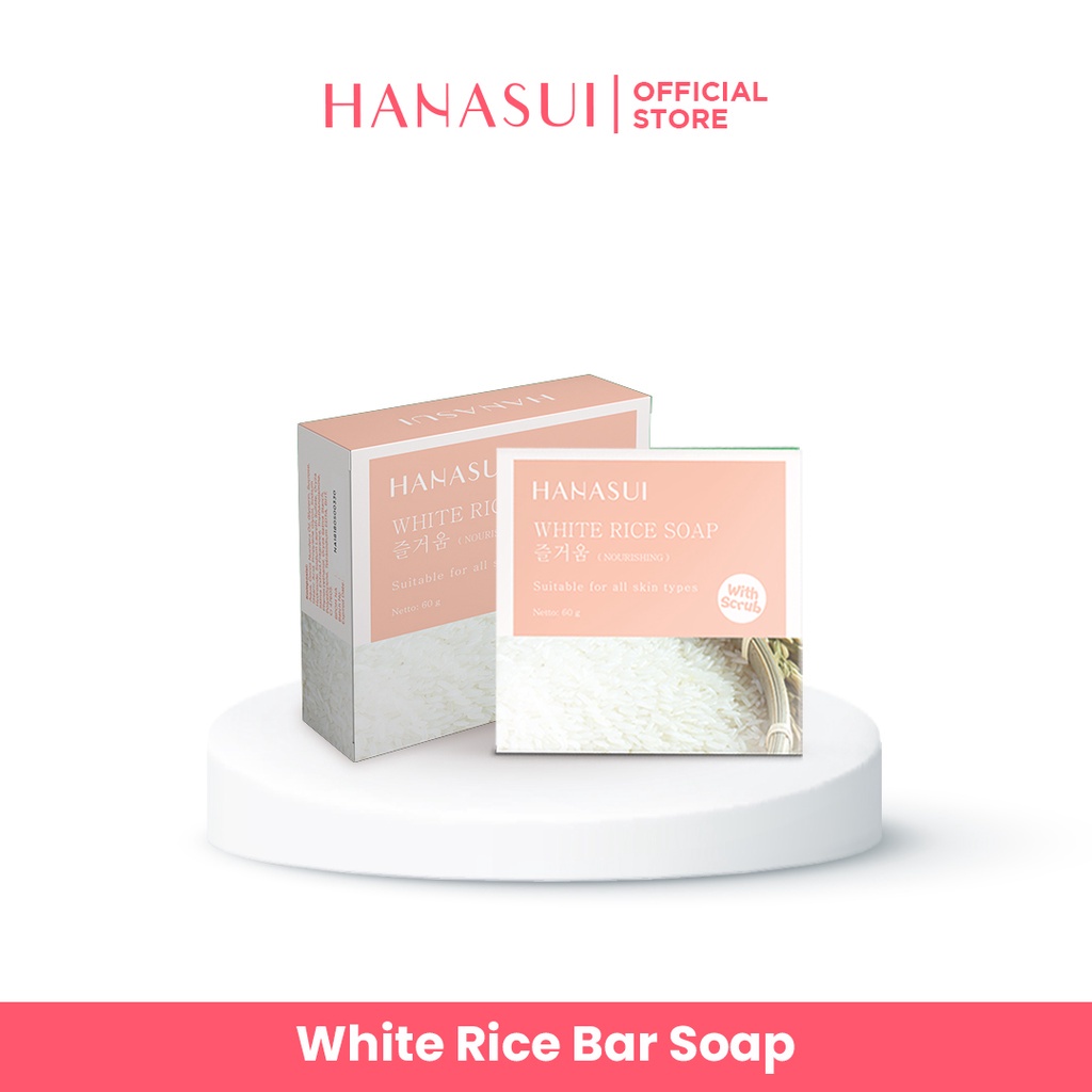 HANASUI Sabun White Rice / Bamboo Charcoal / Aloe Vera - Hanasui Sabun Batang Whitening Original BPOM