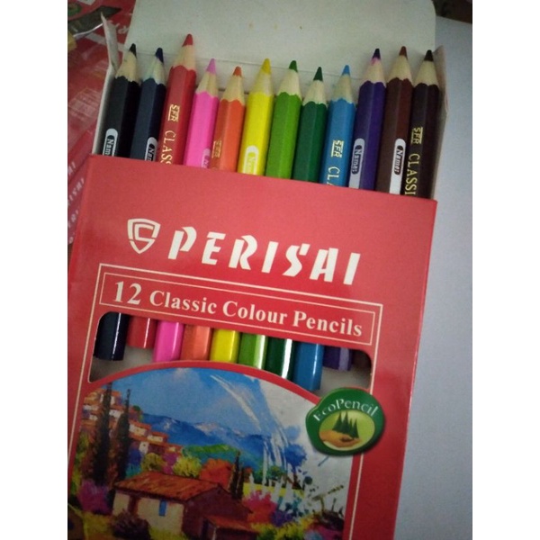 

Pulas/Pensil warna pendek Perisai 12 warna