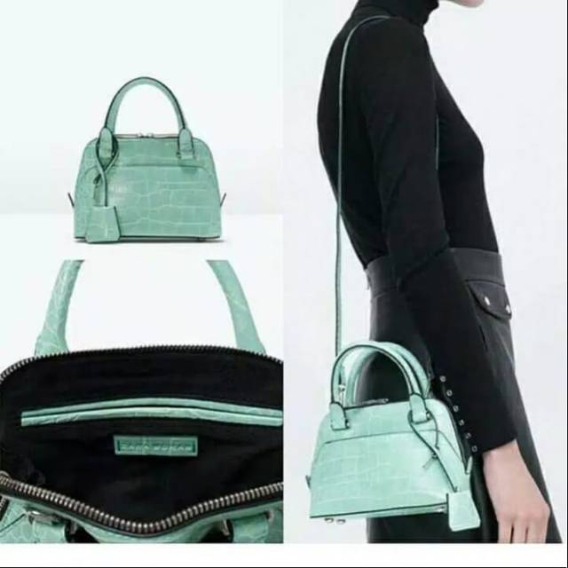 Tas zara sling croco bag