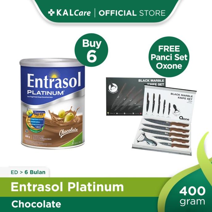 

[COD] Buy 6 Entrasol Platinum Coklat 400gr Free Pisau Set Cookplus [COD]