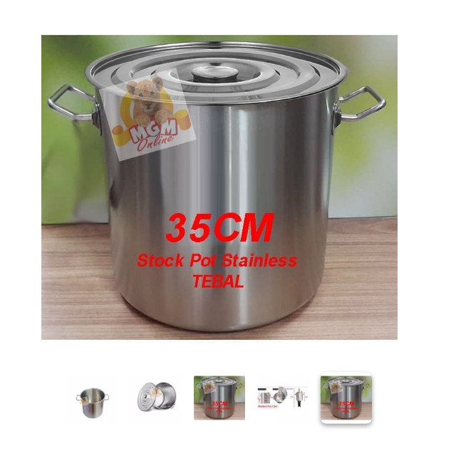 JUMBO 40L Stockpot 35CM stock pot stainless SUPER seTEBAL Zebra stock