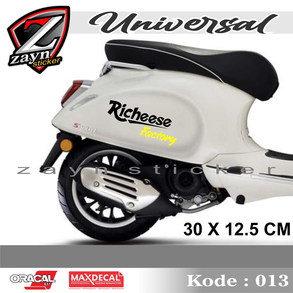 TERMURAH, LIST CUTTING STICKER RICHEESE FACTORY VESPA SCOOPY GENIO VINO DLL 013