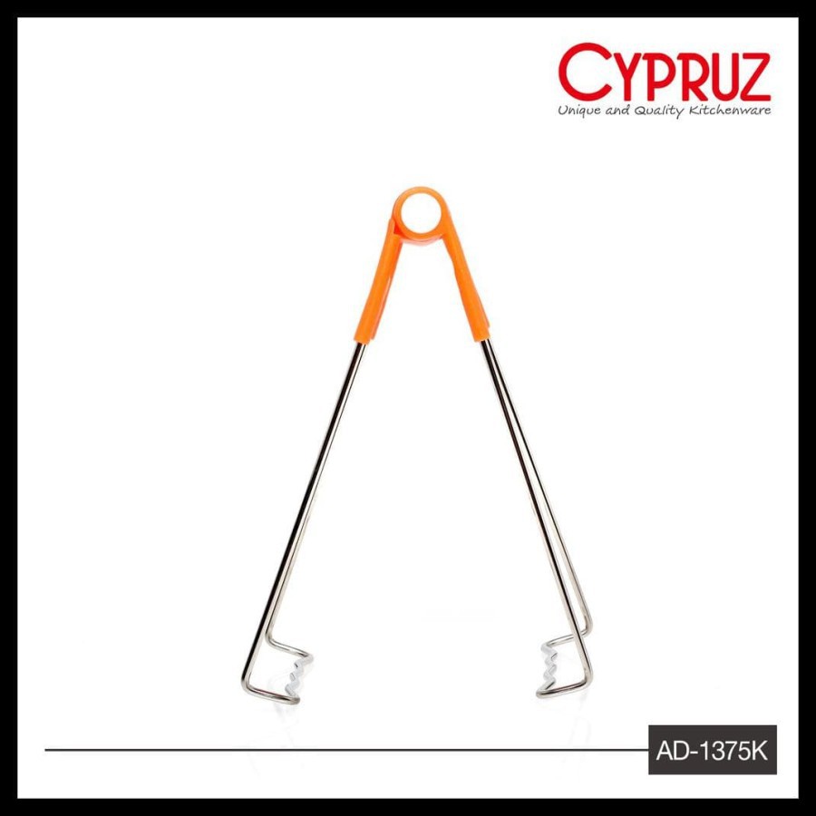 CYPRUZ AD 1375 K - Jepitan Piring Panas Stainless Steel Gagang Plastik