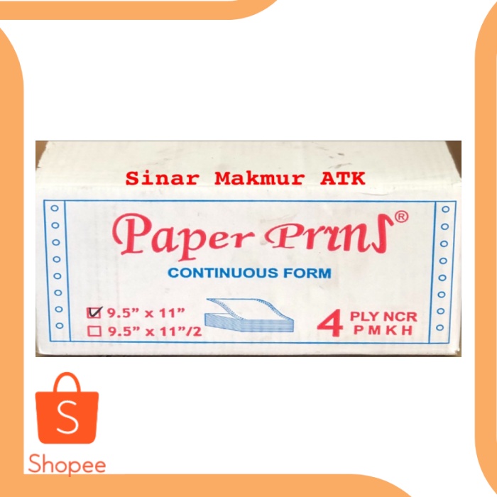 

Continuous Form Kertas Komputer Paper Prins 912x11 4 ply K4 part