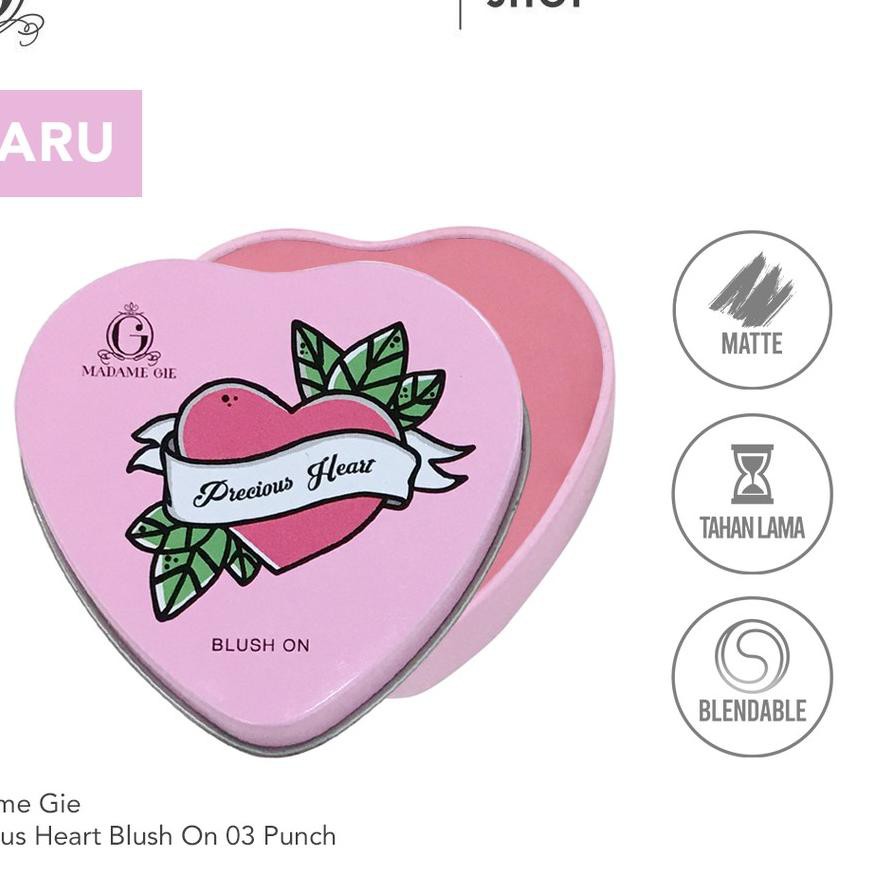 (kode-655) Madame Gie Precious Heart Blush On - MakeUp 