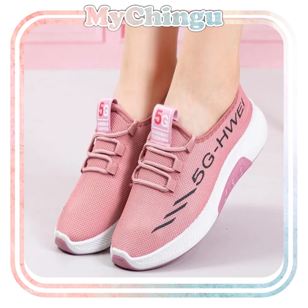 ❀ Chingu ❀ SEP010 (Tanpa Kotak) Sepatu Sneakers Wanita Motif Hwei Sporty Model Korea Fashion Casual 