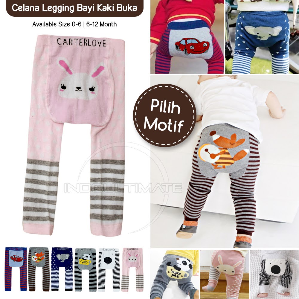 Celana Legging Kaki Buka Anak Bayi Legging Bayi Celana Panjang Bayi Kaki Buka Celana Leging Bayi Baru Lahir Import Bawahan Celana Bayi Laki-Laki Perempuan  CLB-6005 CLB-6006