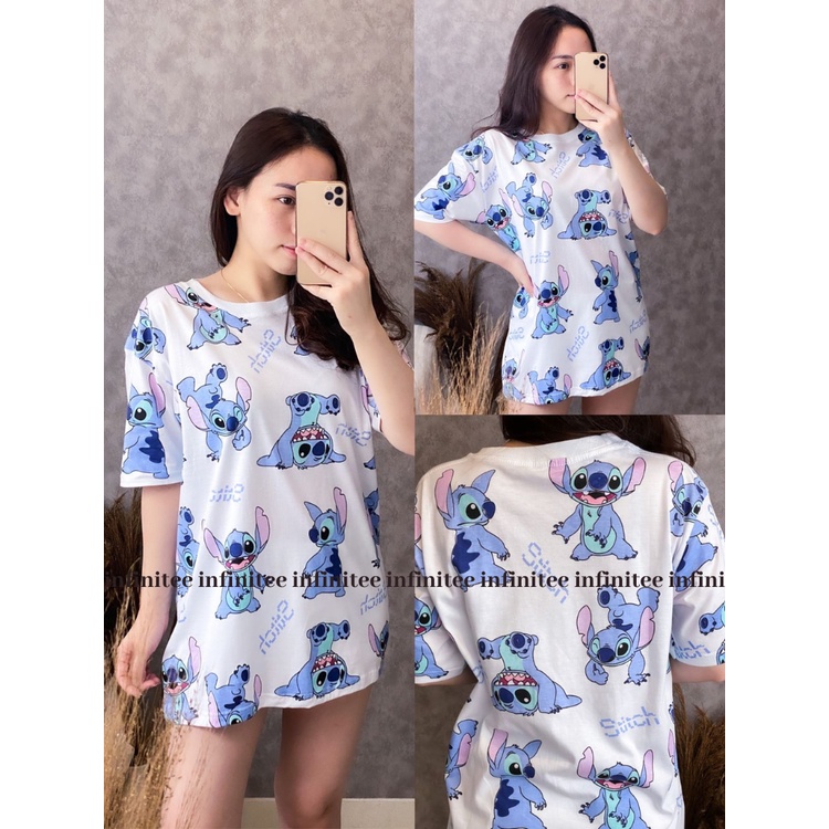 Kaos Oversize Wanita Atasan Wanita Jumbo Bahan Cotton Combed 30s Motif Full Print