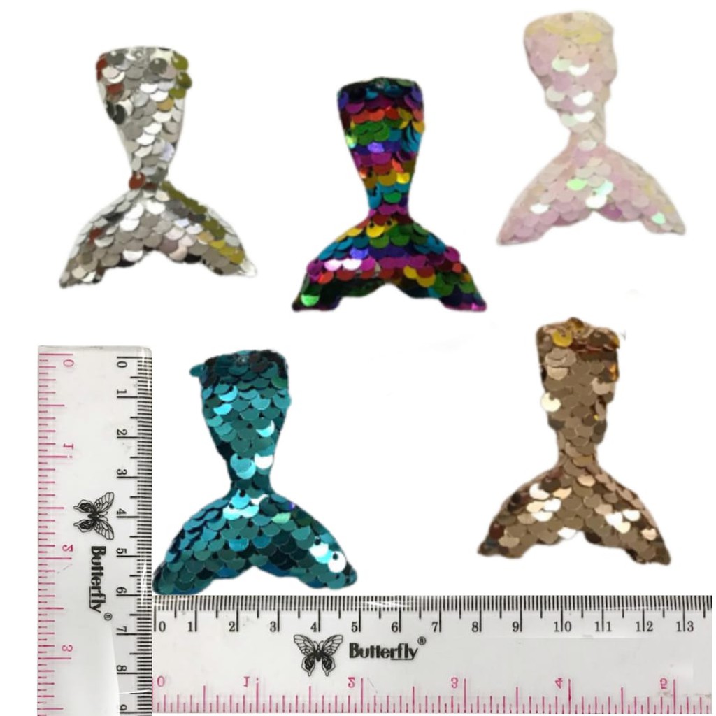 1 PC - APLIKASI SEQUIN MERMAID | EKOR MERMAID | MERMAID GLITER