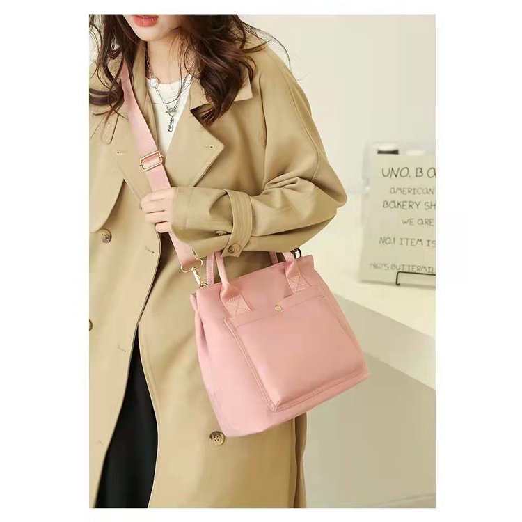 BJ15527 - BLACK/KHAKI/PINK - TAS TOTE BAG WANITA FASHION IMPORT MODIS ELEGAN TERMURAH TERLARIS TERBARU BAGSTORE JAKARTA TAS BATAM EL5527