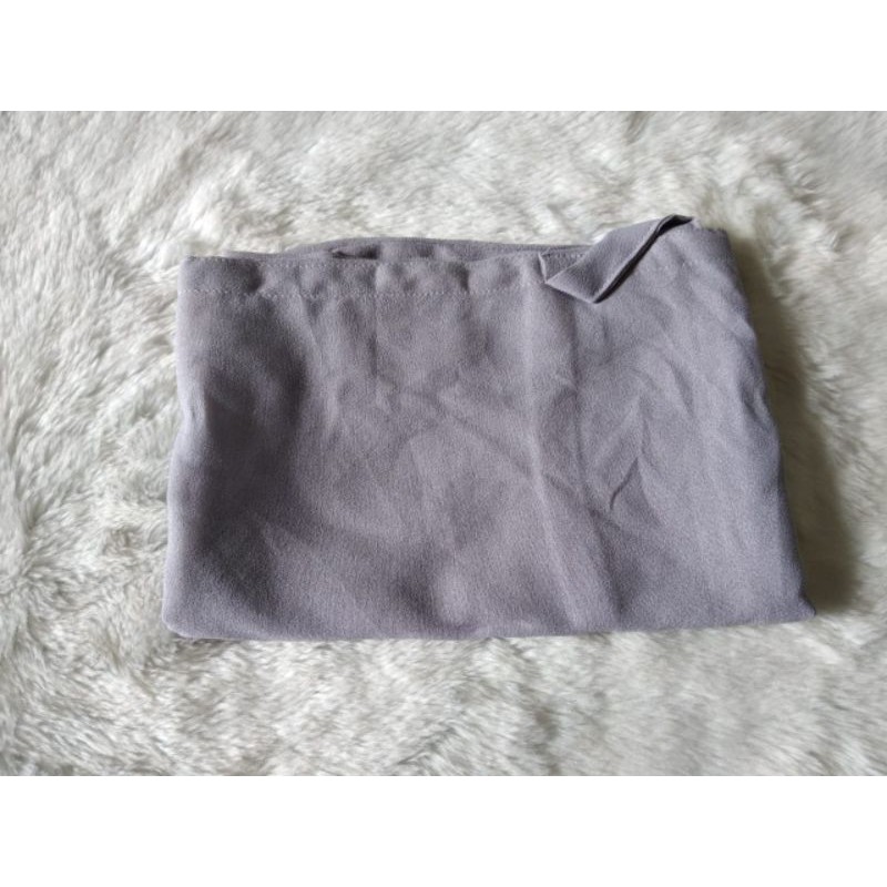 Bisa COD bergo maryam size L tepi jahit diamond ukuran besar-Silver