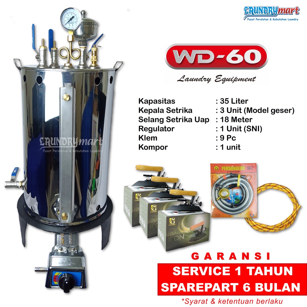 SETRIKA UAP LAUNDRY / SETRIKA BOILER GAS / SETRIKA UAP GAS GARANSI 1 TAHUN