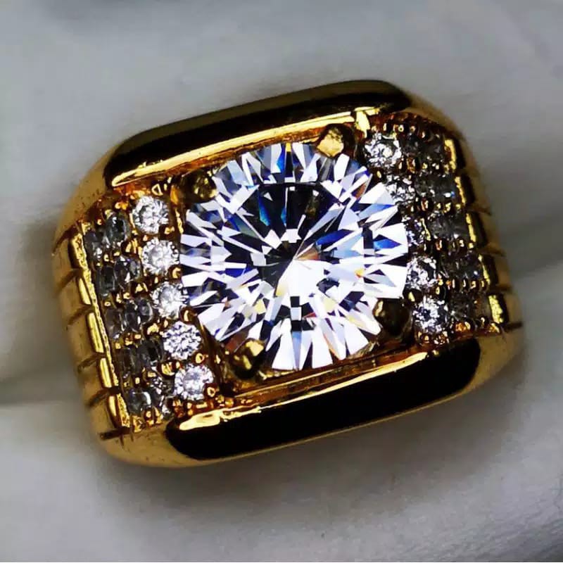 BATU CINCIN PRIA WHITE DIAMOND MOISSANITE ASLI CHATAM