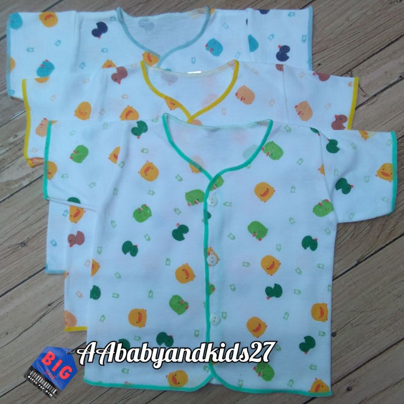 NEW ARRIVAL!!! 3PC SHANKUSEN Baju Bayi Lengan Pendek Necci Motif LITTLE DUCK Usia Newborn 0-6Bulan