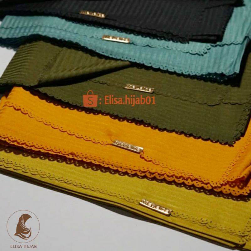 [ Waterproof ] Jilbab Segi Empat Laser Cut By Malaica