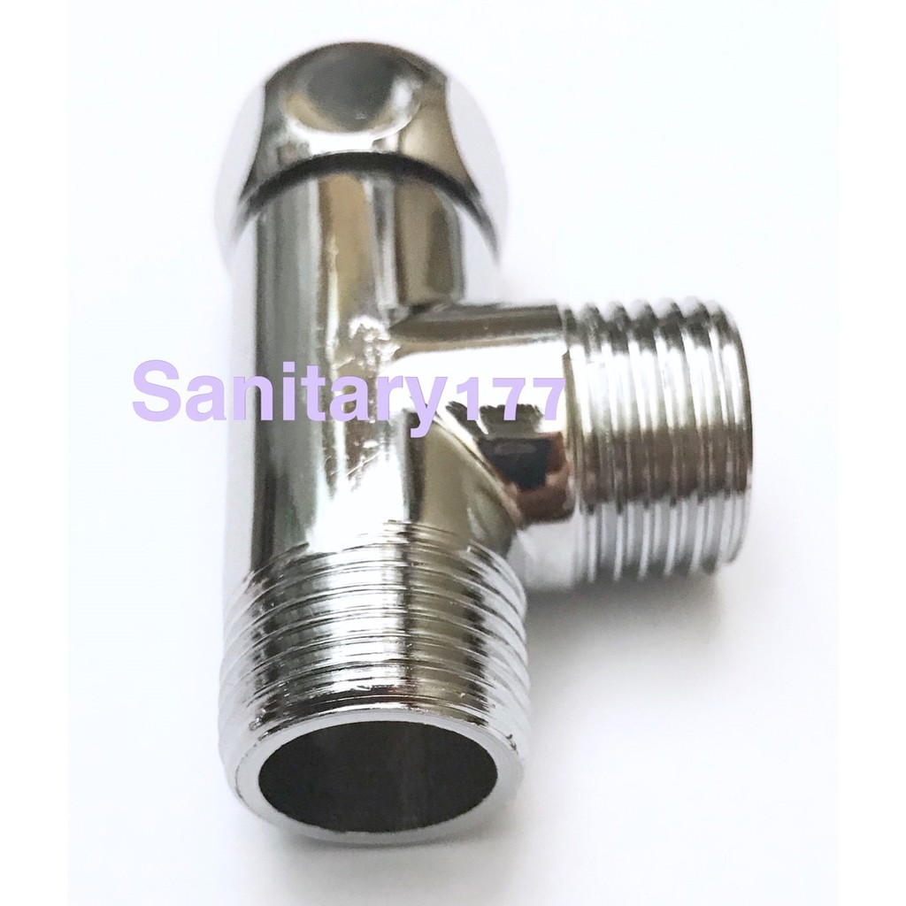 Nepel T kuningan 406- nepel tee kran T fitting mur sambungan kran ring mur 1/2 inch shower brass tee /X51