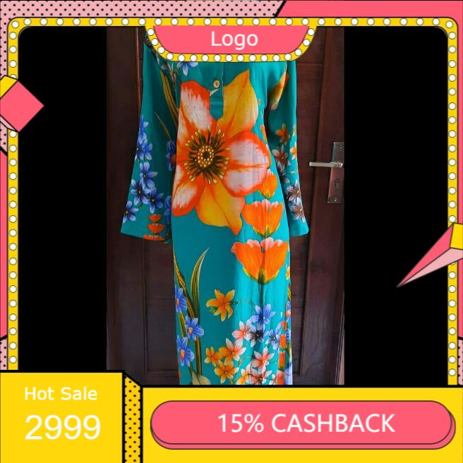 LONGDRESS BATIK KENCANA UNGU//DASTER PANJANG//ASLI KENCANA UNGU//BISA COD