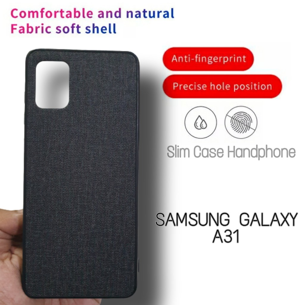 Case kain SAMSUNG Galaxy  A31 2020 Hard Case Cloth Matte phone Case Breathable