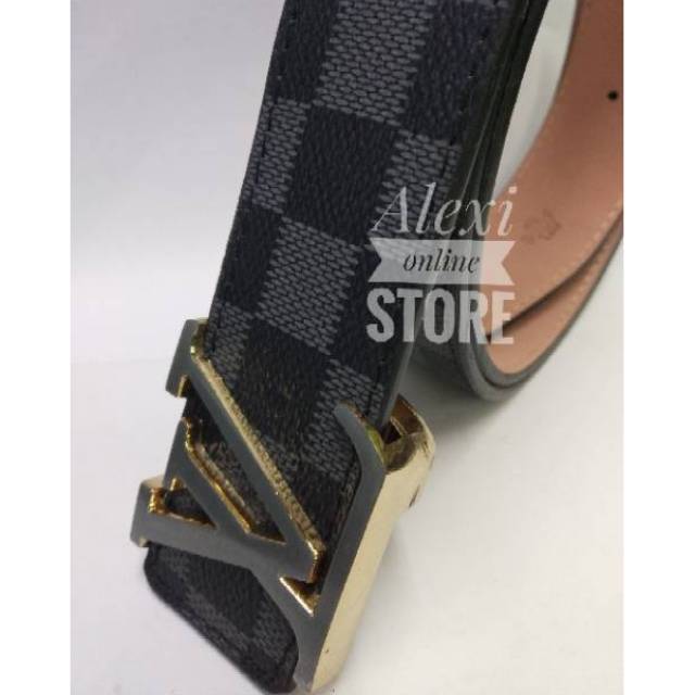 Gesper ikat pinggang kulit impor pria branded