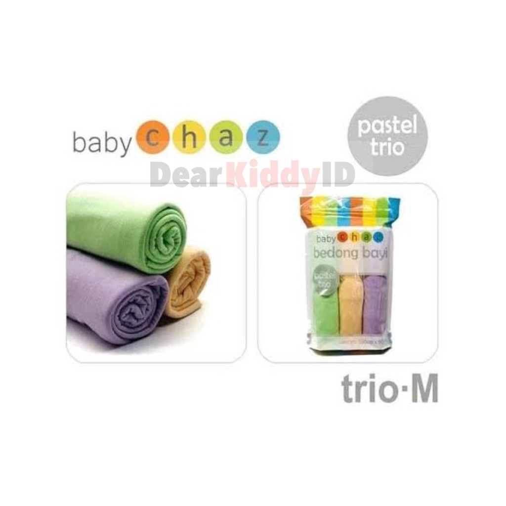 Baby Chaz Bedong / Swaddle Pastel Trio Bedong Bayi (Isi 3/Pack)