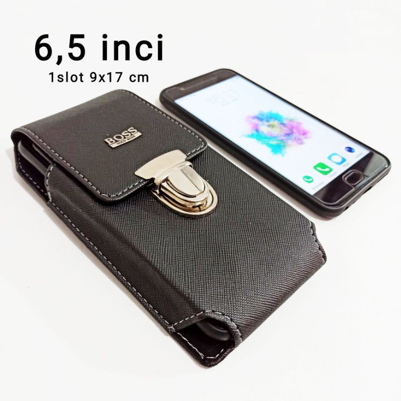Dompet Hp 6 1/2 inci Jumbo Sarung Handphone Cover Pria Tas Pinggang hp