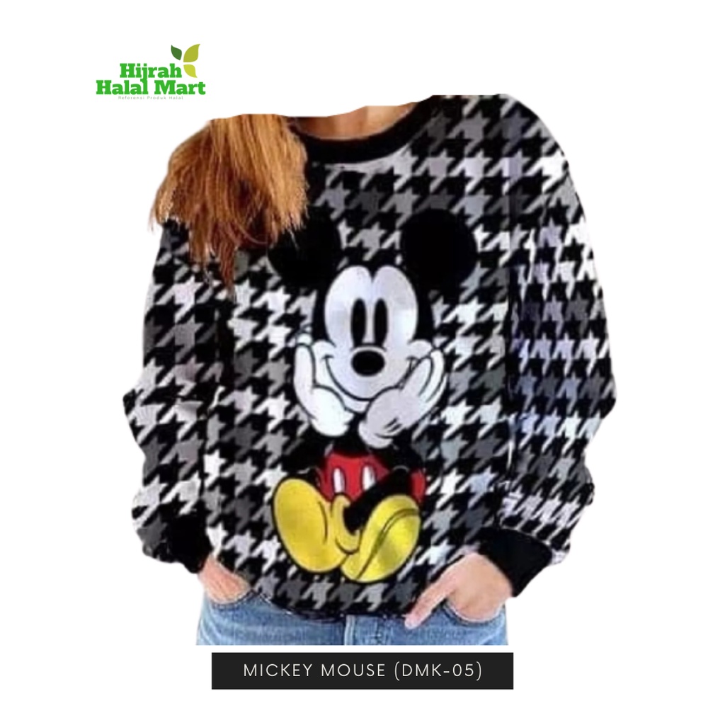 Sweater Babyterry Printing Sublime - Disney Mickey Mouse (Ukuran Dewasa) - NEW