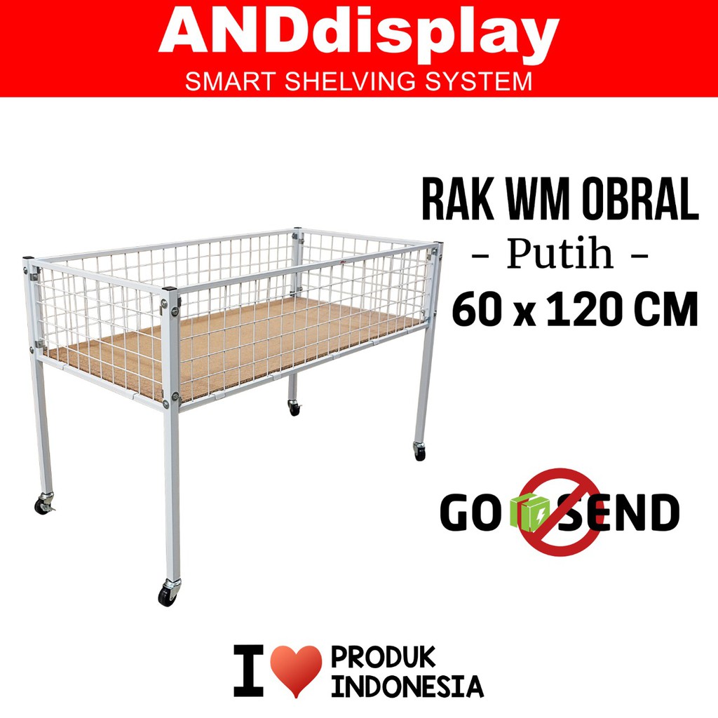 RAK OBRAL WIREMESH 60*120 CM BOX WAGON KERANJANG SERBAGUNA ANDDISPLAY