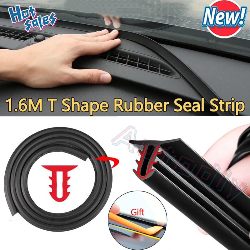 Car 1.6M T Shape Car Dashboard Cover Peredam Suara Kedap Suara Karet Sealing Strip Mobil Windshield Untuk Proton Honda Toyota Mazda Universal