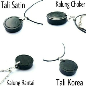 Size 30mm Kalung Liontin Natural Black Jadw Aceh Terapi