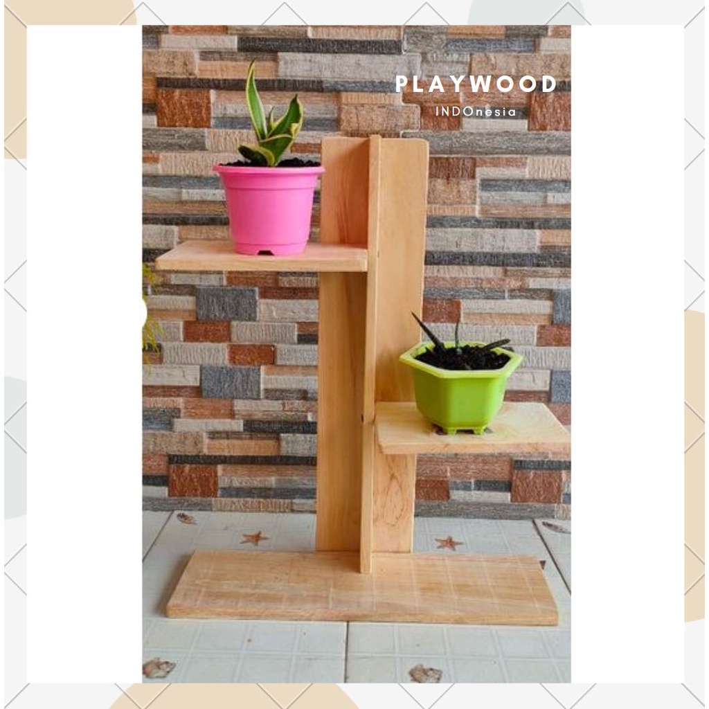 rak bunga meja mini 3 susun  / rak bunga minimalis / standing planter pot bunga / standing pot bunga minimalis