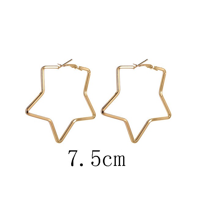 LRC Anting Tusuk Fashion  Star Shape Decorated E8726X