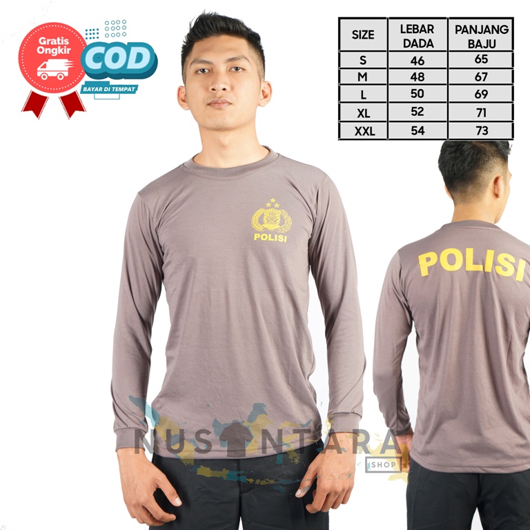 Kaos Polisi Polri Tangan Panjang Kaos Dinas polisi Dalaman polisi Kaos Bhayangkara Indonesia Kaos Polisi