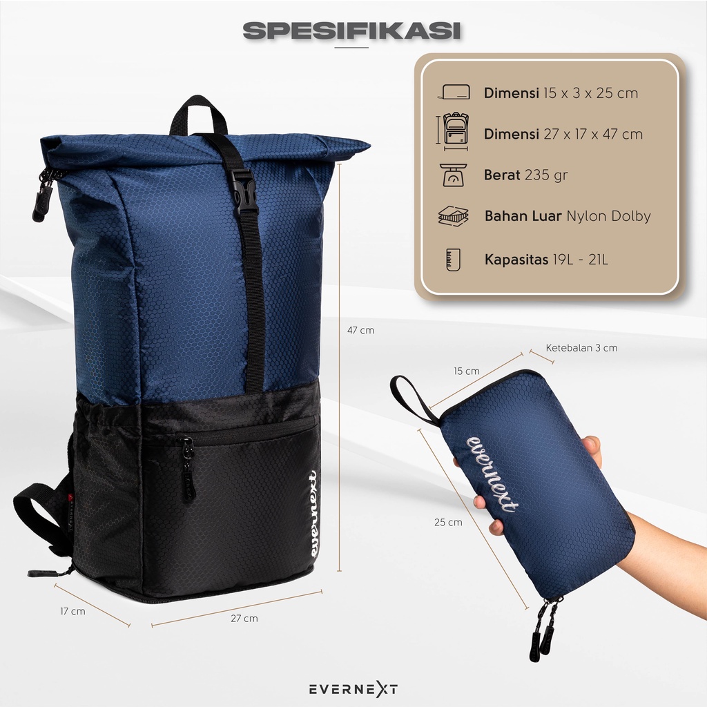 Tas Ransel Pria Backpack Lipat Pria Outdoor Pria Terbaru