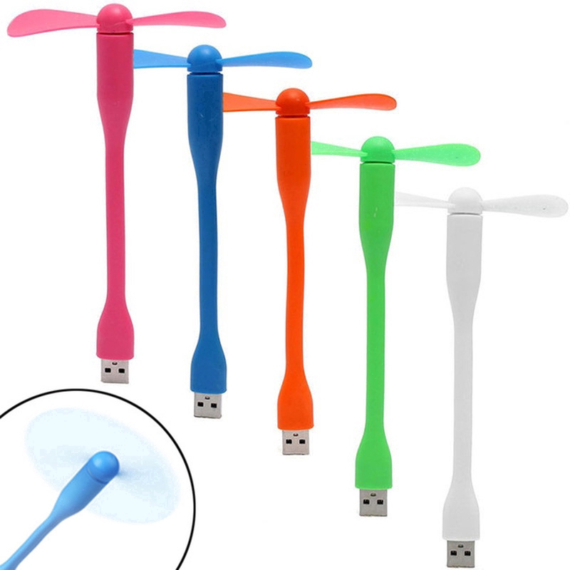 Kipas Angin Portable USB Mini Portabel Fleksibel Power Supply PC Notebook Laptop Power Bank