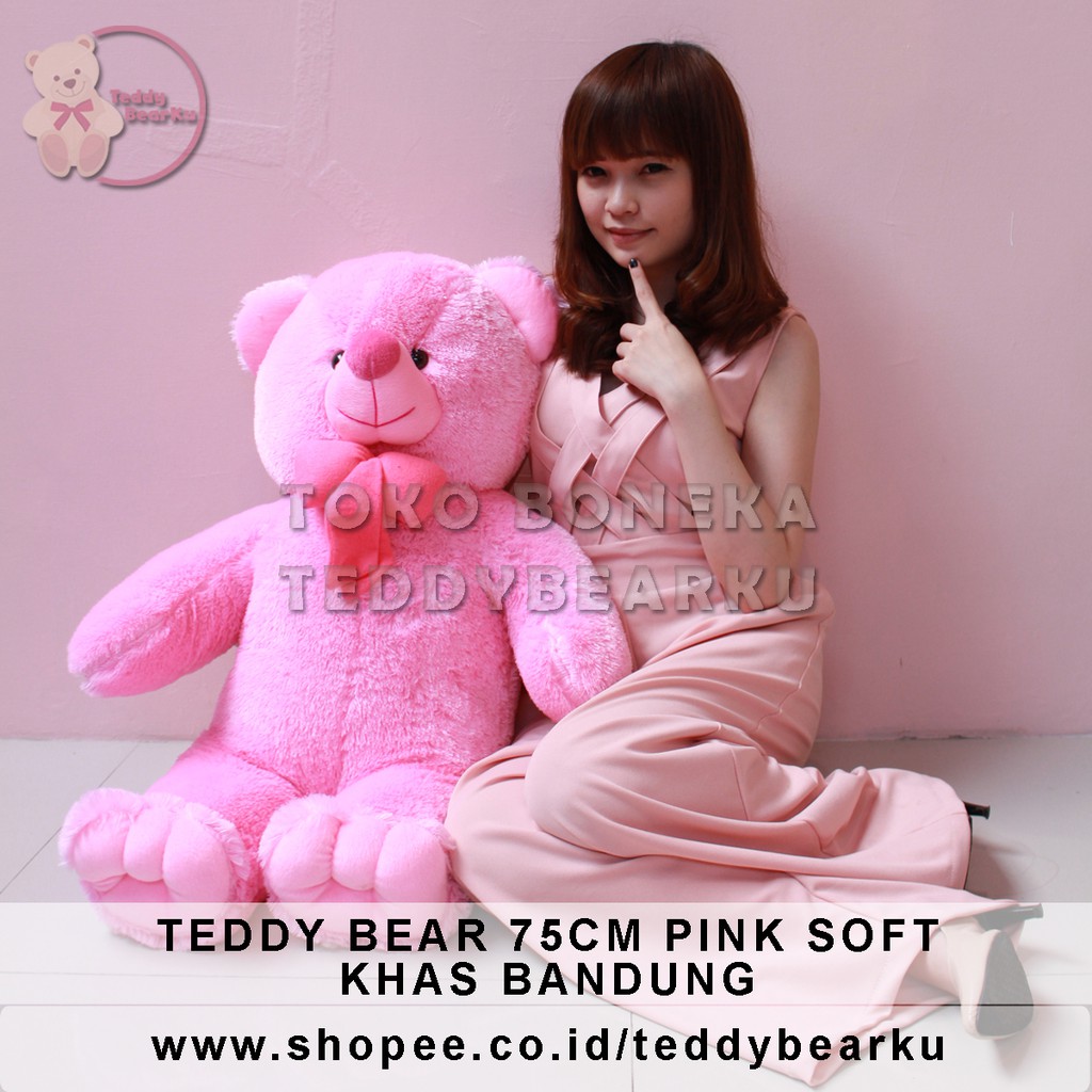 TEDDY BEAR 75CM XL MINIATUR KHAS BANDUNG PINK [TB75PI]