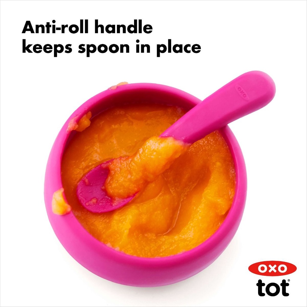 Oxo Tot Silicone Spoons - Sendok Silikon Training Anak Bayi Baby Spoon BLW Mpasi Easy to Hold Ergonomic Perlatan Utensil Cutleries Oxotot