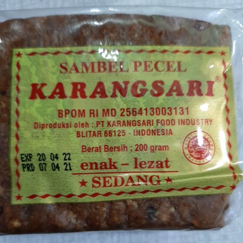 

Sambal pecel kacang karang sari