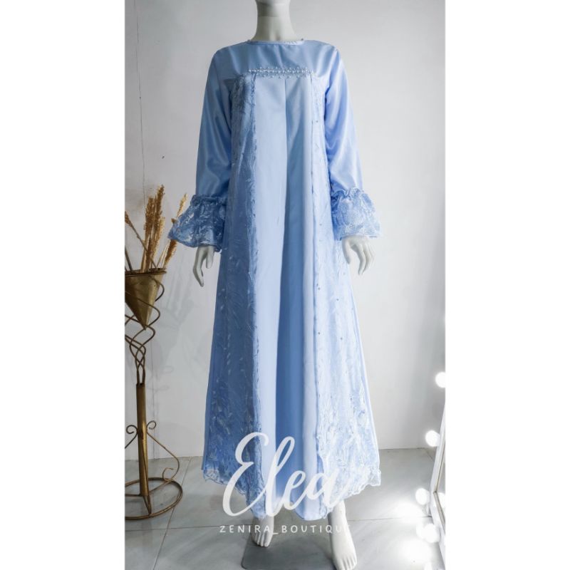 ELEA DRESS brokat remaja / baju pesta / gamis kondangan / lamaran / wisuda / bridesmaids tersedia ukuran kecil hingga jumbo