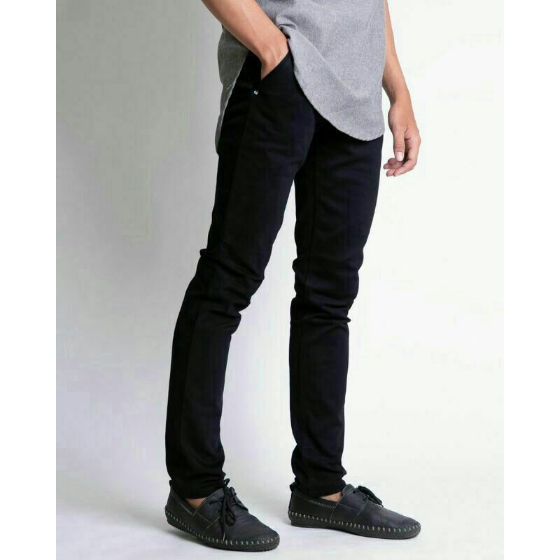 CELANA Pria SLIMFIT Panjang chino KERJA HARIAN HITAM MOCCA ABU GREY KREAM CREAM Sz 27 - 38