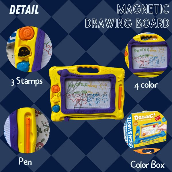 Lego Magnetic DRAWING Board Mainan Papan Gambar Magnet full color