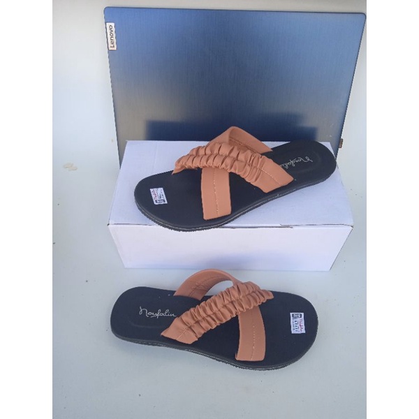 SANDAL WANITA PALIMPANG KRIPUT PEREMPUAN DEWASA TEPLEK PLATSHOES PAPIRUT  PALIMPANG